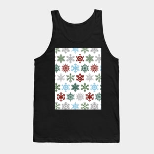 Colorful Snowflakes - Green, Red, Blue, Grey - Cozy Winter Collection Tank Top